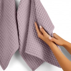 Рушник вафельний COSAS Laurel Greek Waffle 65x120 см Ліловий Нова Прага