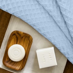 Рушник вафельний COSAS Skyey Greek Waffle 75x150 см Блакитний Київ