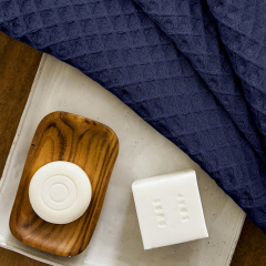 Полотенце вафельное COSAS Denim Greek Waffle 115х150 см Темно-синий Новая Прага