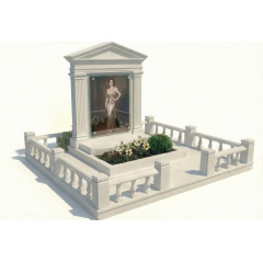 Елітний меморіал (пам'ятник) з білого каменю для жінки Костопіль