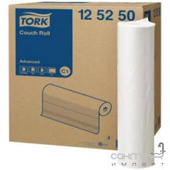 Медицинские простыни бумажные 2-х слойные для общественных санузлов Tork 125250 белые Киев