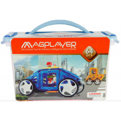Конструктор детский Magplayer MPT-64 магнитный набор Разноцветный 64 елемента (2559021720) Хуст