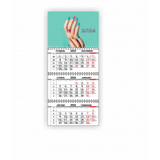 Квартальний настінний календар Vivay 2026 Салон краси 30x65 см Різнокольоровий (hub_7fbtej)