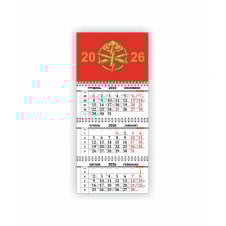 Квартальний настінний календар Vivay 2026 Україна 30x65 см Різнокольоровий (hub_nu3lfh)