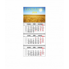 Квартальний настінний календар Vivay 2026 Україна 30x65 см Різнокольоровий (hub_cczux3)