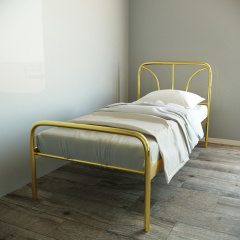 Кровать Tobi Sho RELAX-1 односпальная металлическая для дачи, гостиниц 200X90 Золотой Київ