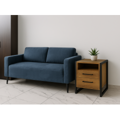 Тумба для передпокою Tobi Sho Фрейм ЛТ-7 у стилі Лофт з двома шухлядами, 460х350х600 мм Фаєрвуд Кам'янка-Дніпровська