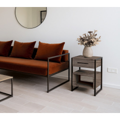 Тумба для передпокою Tobi Sho Степ ЛТ-8 у стилі Лофт з шухлядою, 460х350х600 мм Хортиця Київ