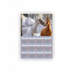 Календар-плакат Vivay 2026 Рік коня А3 Різнокольоровий (hub_19k4gp) Кам'янець-Подільський