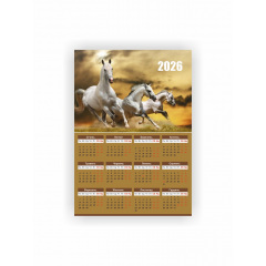 Календар-плакат Vivay 2026 Рік коня А3 Різнокольоровий (hub_wi3vjs) Хуст