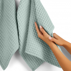 Полотенце вафельное COSAS Agave Greek Waffle 115x200 см Голубой Бровары