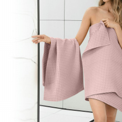 Рушник вафельний COSAS Flamingo Greek Waffle 65x120 см Рожевий Мелітополь