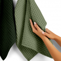 Полотенце вафельное COSAS Forest Greek Waffle 55x100 см Зеленый Софиевская Борщаговка