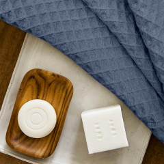 Рушник вафельний COSAS Baltic Greek Waffle 115x100 см Синій Кам'янка-Дніпровська