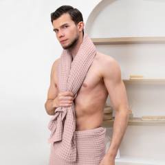 Полотенце вафельное COSAS Flamingo Greek Waffle 115x150 см Розовый Каменское