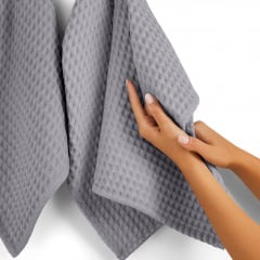 Рушник вафельний COSAS Smoky Greek Waffle 75x75 см Сірий Київ