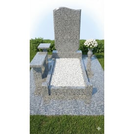 Комплекс пам'ятник із відмосткою сірий граніт покостівський