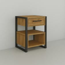 Тумба для передпокою Tobi Sho Степ ЛТ-8 у стилі Лофт з шухлядою, 460х350х600 мм Файєрвуд