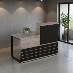 Стійка адміністратора Tobi Sho Ресепшн/5 лівостороння для офісу, салону, 1400х636х1090 Хортиця/Чорний Київ