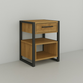 Тумба для прихожей Tobi Sho Степ ЛТ-8 в стиле Лофт с ящиком, 460х350х600 мм Файервуд