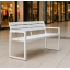 Скамейка садовая Tobi Sho Модерн Люкс ПВХ профиль для дачи, парка, ОСББ, 1614х838х545 мм Белый Київ