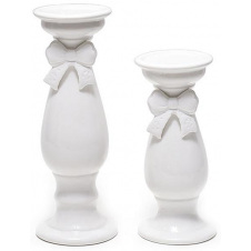 Набор 2 фарфоровых подсвечника Bona Бант 10х9.5х29 см DP43356