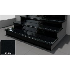 Гранітні сходинки Габро чорні