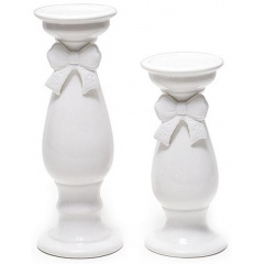 Набор 2 фарфоровых подсвечника Bona Бант 10х9.5х29 см DP43356 Кременець