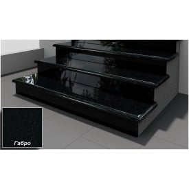 Гранітні сходинки Габро чорні