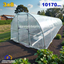 Теплиця з плівкою 3х8