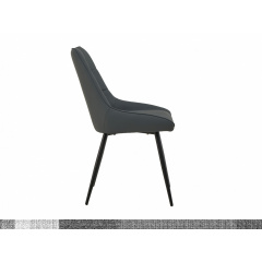 Стілець обідній зі спинкою Мілано М-75 для кухні, їдальні, кафе зі штучної шкіри Сірий/чорний 890х510х605 мм Київ