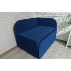 Крісло-ліжко дитяче Tobi Sho Діксі м'яке розкладне правостороннє велюр Fiore Navy, 950х750х700 мм
