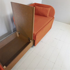 Крісло-ліжко дитяче Tobi Sho Діксі м'яке розкладне правостороннє велюр Fiore Terra, 950х750х700 мм Київ