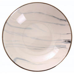 Тарілка супова Limited Edition Marble 20 см Бежево-чорний (6937677) Чугуїв
