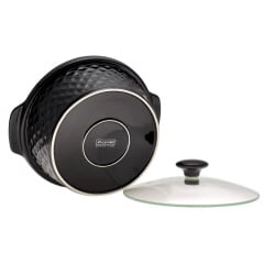 Марміт керамічний на підставці 24х21х8 см 1,5л Kamille KM-6425 чорний Київ