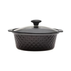 Марміт керамічний на підставці 24х21х8 см 1,5л Kamille KM-6425 чорний Київ