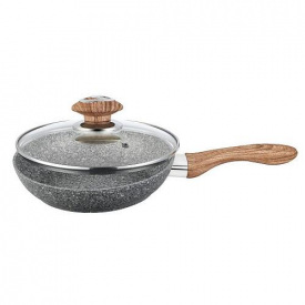 Сковорода із кришкою Benson 26 см Сіро-бежевий BN-543