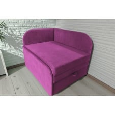 Крісло-ліжко дитяче Tobi Sho Діксі м'яке розкладне лівостороннє велюр Fiore Fuchsia, 950х750х700 мм