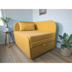 Крісло-ліжко дитяче Tobi Sho Діксі м'яке розкладне лівостороннє велюр Fiore Sunny, 950х750х700 мм Київ
