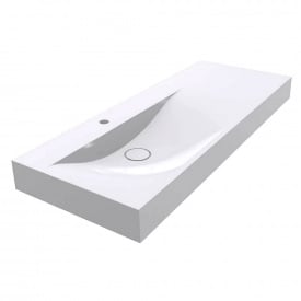 Умивальник Miraggio Viola 1200 L, miramarble, білий глянцевий