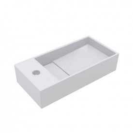 Умивальник Miraggio Toni 450 C, miramarble, білий глянцевий