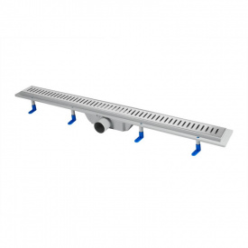 Трап для душу Qtap Dry FA304-900 з решіткою 900х73 хром/сірий (QTDRYFA304900)