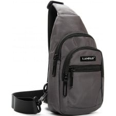 Сумка чоловіча через плече LANPAD 13x19x8 см Сірий (2674469189)