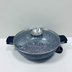 Сотейник с крышкой Edenberg 4,1 л 28 см Черно-белый EB-8041 Бровары