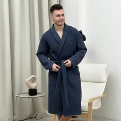 Халат мужской COSAS Zen Waffle Robe M Синий (ZenWaffleRobe_M) Винница