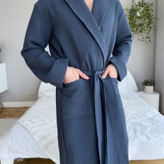 Халат мужской COSAS Zen Waffle Robe M Синий (ZenWaffleRobe_M) Винница
