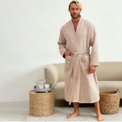 Халат мужской COSAS Waffle Robe S Бежевый (WaffleRobe_S) Тячев