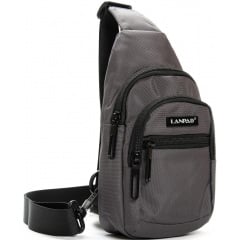 Сумка чоловіча через плече LANPAD 13x19x8 см Сірий (2674469189) Єланець