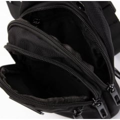 Сумка-слінг чоловіча LANPAD 82085 24x13x7 см Чорний (2513989484) Петрове