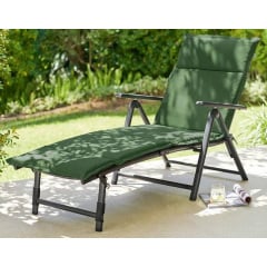 Подушка для шезлонгу лежака Livarno Home 190х60х4 см Оливковий Нова Прага